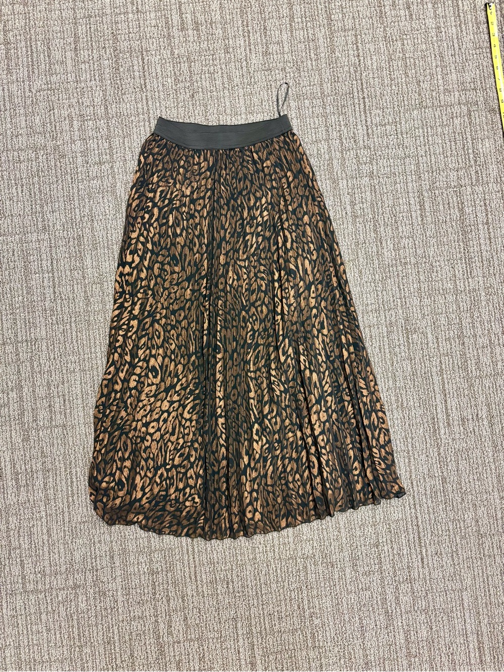 DKNY Leopard-Print Pleated Maxi Skirt